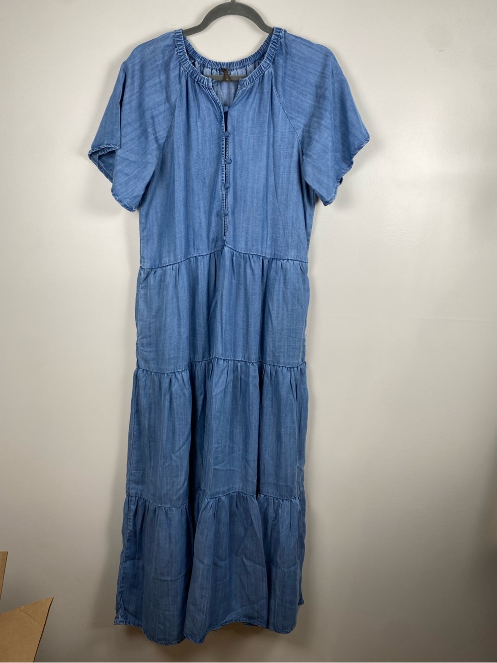 Stetson Women's Denim Tiered Maxi Dress M - Picture 2 of 7